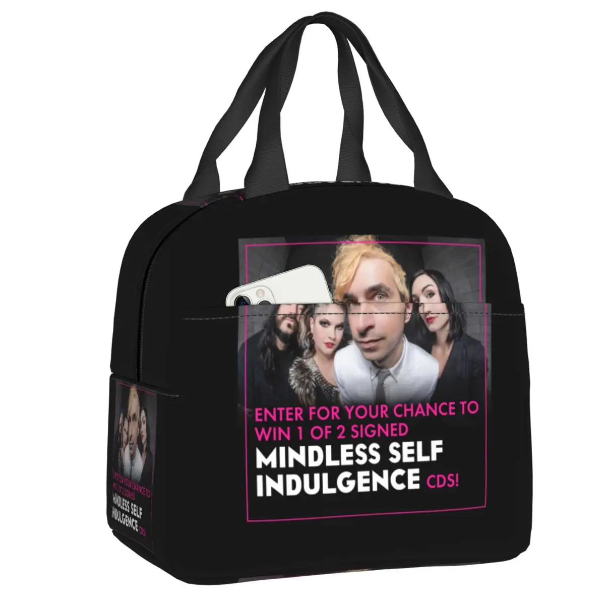 Custom Msi Mindless Hip Hop Punk Rock Self Indulgence Lunch Bag Women Thermal Cooler Insulated Lunch Box for Children School