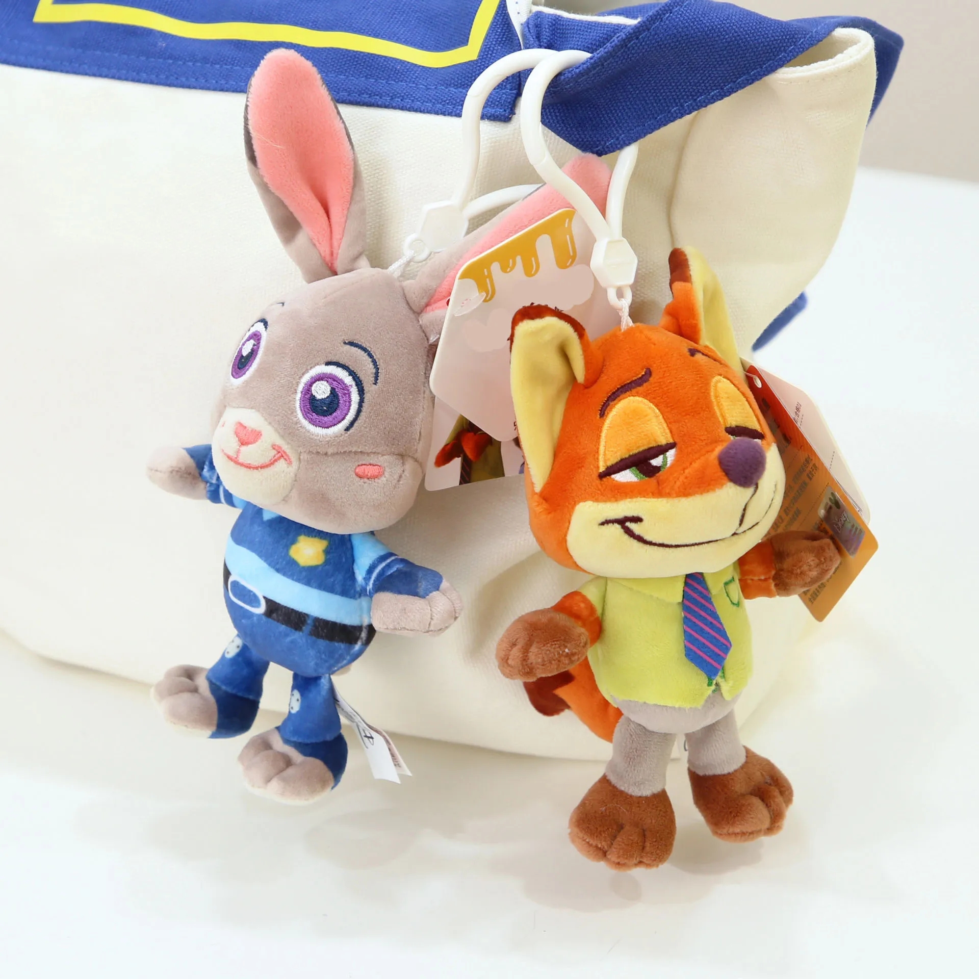 Genuine crazy animal Judy Nick plush keychain pendant pendant toys for girls' holiday birthday gifts cute for children and girls