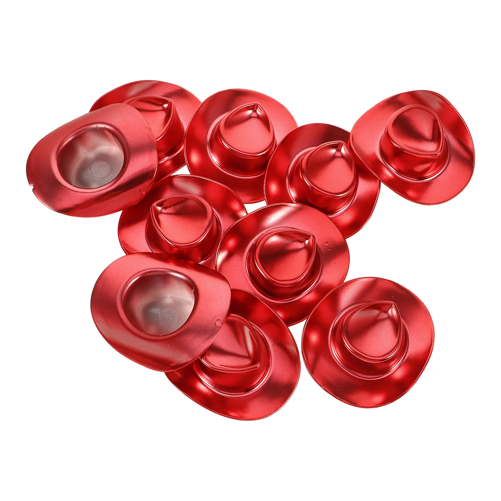 10 шт., мини-капешки-ковбойки, миниатюрные пластиковые маленькие аксессуары для шляп, легкие мини-шляпы для поделок, украшения для вечеринок, фотографии