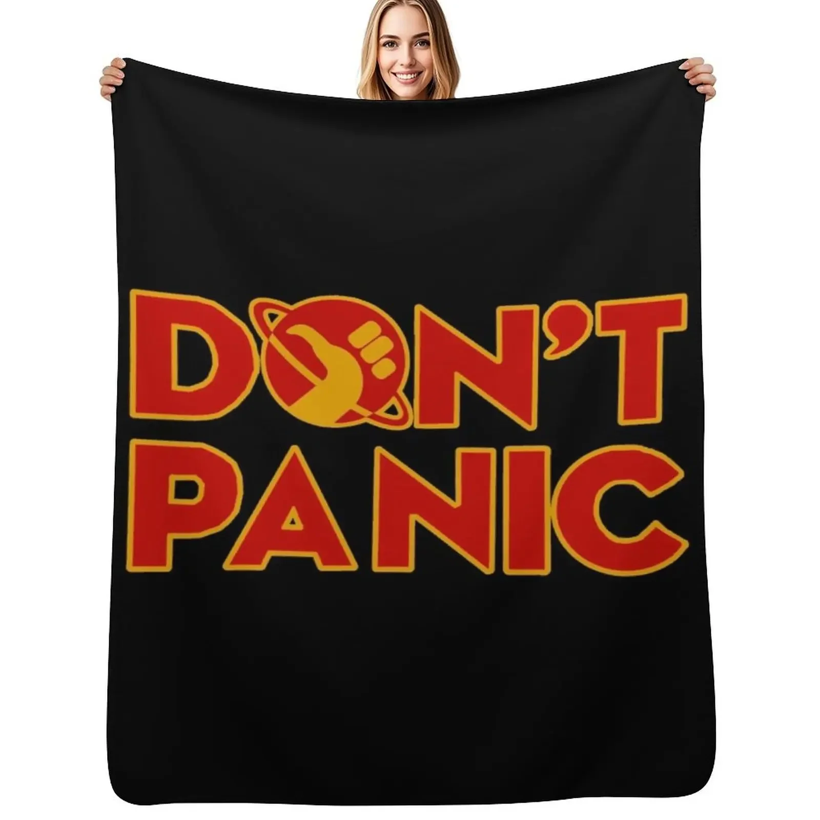 

Don't panic The Hitchhiker's Guide to the Galaxy Throw Blanket Single Travel Cute blankets ands Blanket