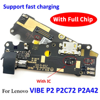 100% Tested USB Port Charger Dock Plug Connector Charging Board FLex Cable Mic Microphone Board For Lenovo VIBE P2 P2C72 P2A42