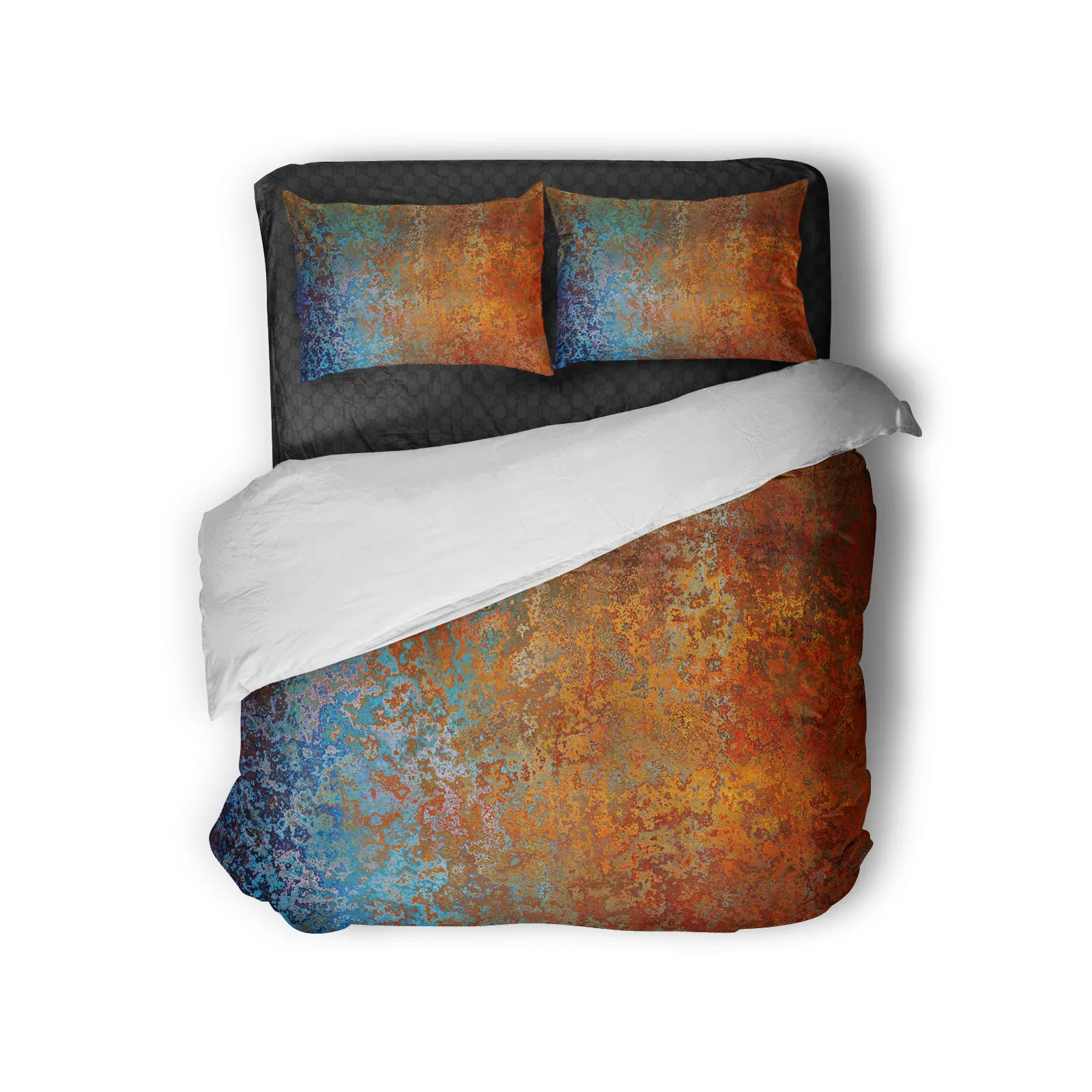 

Vintage Metal Rust Duvet Cover Set King Queen Twin Single Size Duvet Cover Pillow Cases Bed Linen Set