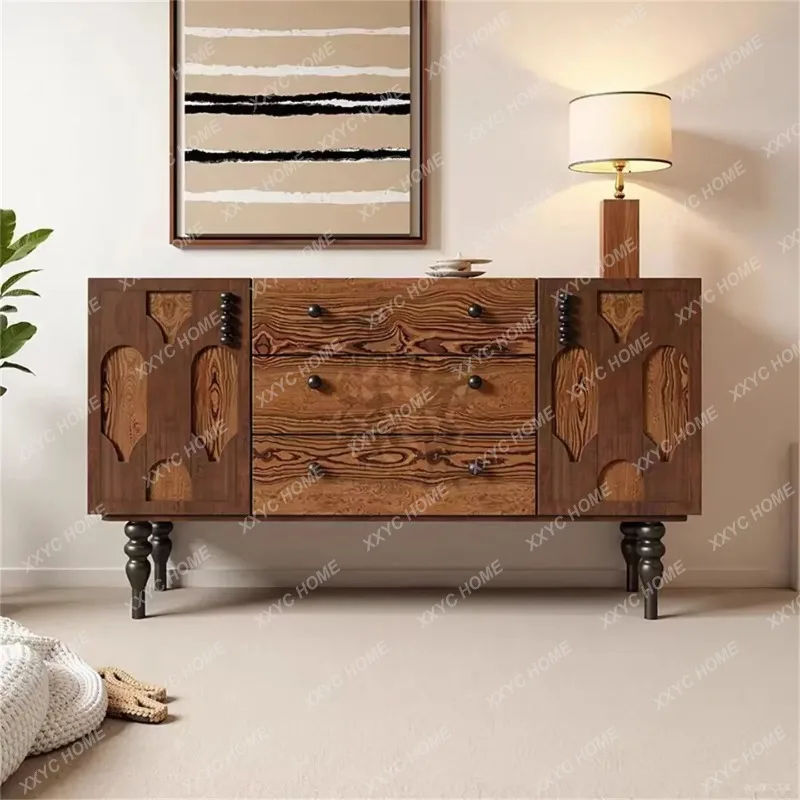 XX vintage solid wood sideboard, vintage style, wall-mounted storage cabinet