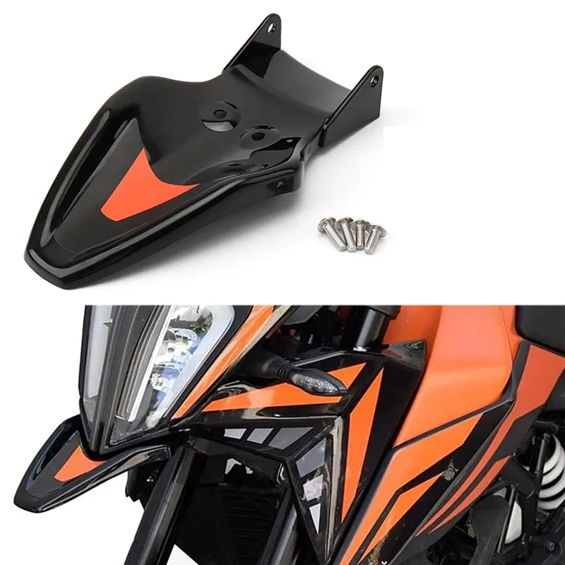

Motorcycle Parts Accessories Front Fender Tip Beak Fairing For 390 ADV 390 Adventure (Black)