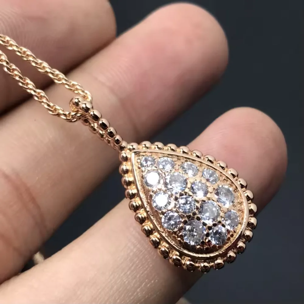 Luxury Waterdrop Full Diamond Necklace & Earrings Set
