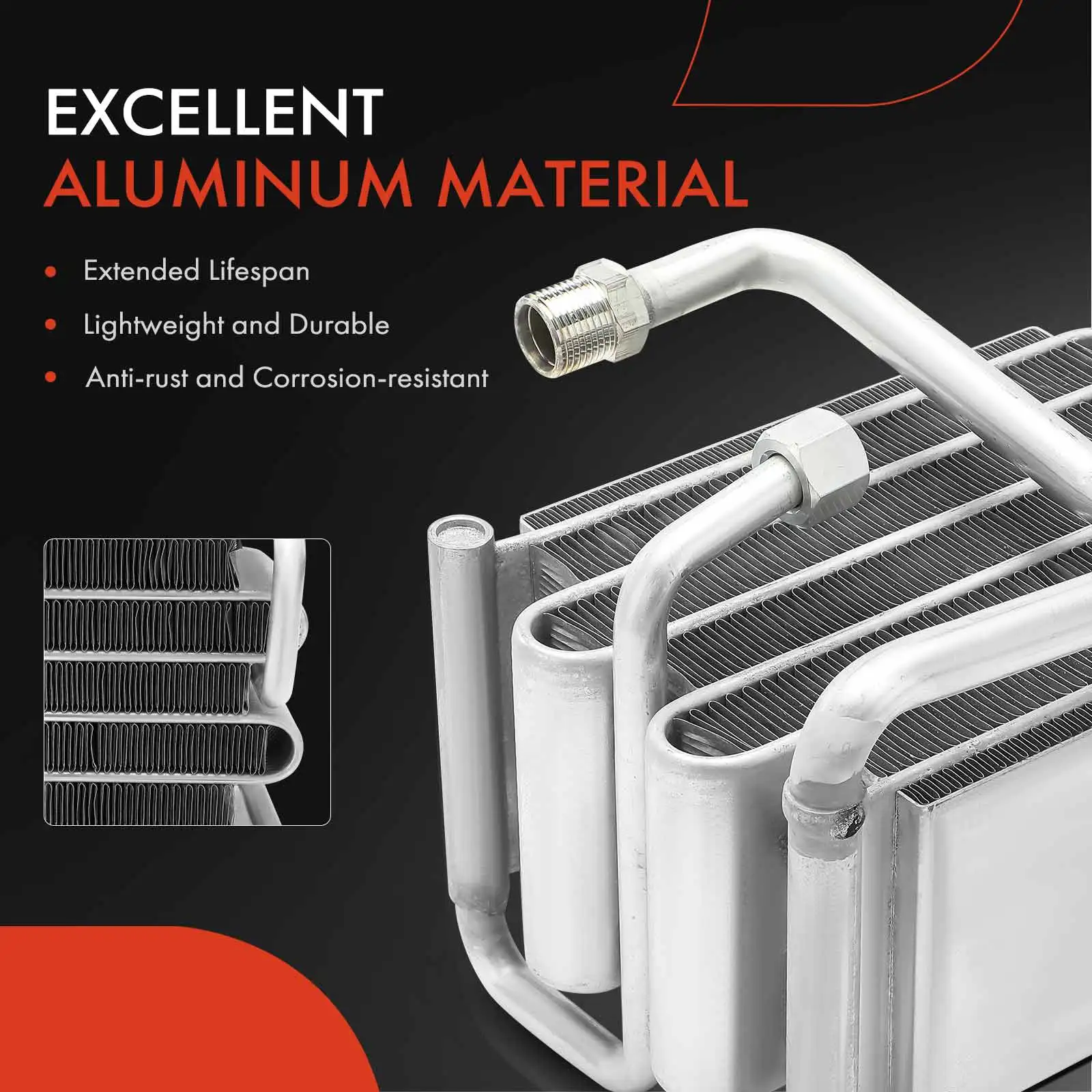 A-Premium Rear Side A/C Evaporator Core for Mazda MPV 1989-1993