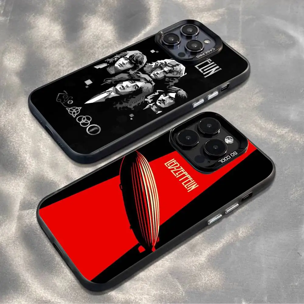 L-Led Z-Zeppelin Phone Case For iPhone 16,15,14,13,12,11,Mini,Pro,MAX,plus,Black Matte Shockproof Cover