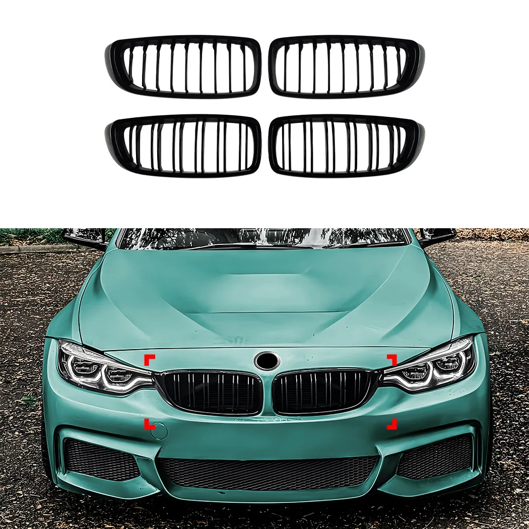 

It is suitable for BMW 4 Series F32 F33 F36 2014-2020 single-line double-line middle grid grille exterior modification