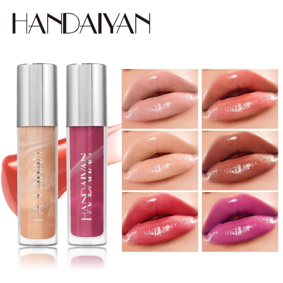 6 Kleuren Vloeibare Lippenstift Nude Lipgloss Balsem Voeding Lippen Crème Bevochtigende Lippenstift Waterdicht