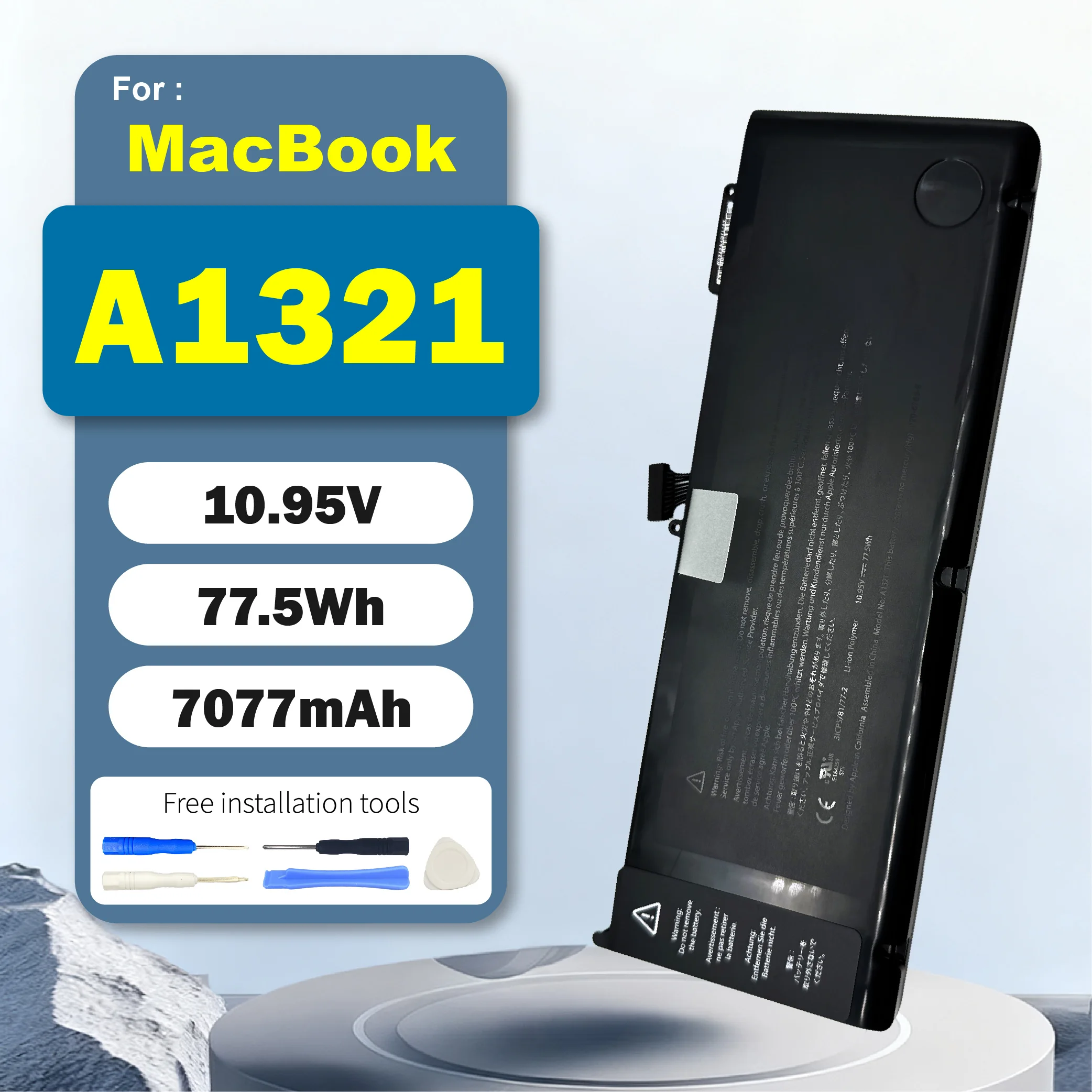 

A1321 10.95V 77.5WH Battery forMacBook Pro 15 "A1321 A1286 Pro 15.4" A1321 MB985 MB985LL/A MB986 MB986LL/A MC118 MC118LL/A MC373