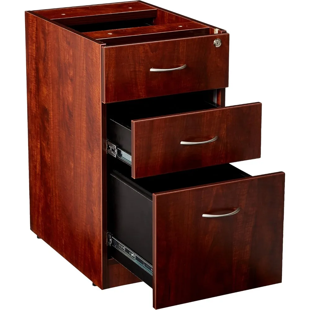 Series Free Standing Fixed Pedestals, Cherry