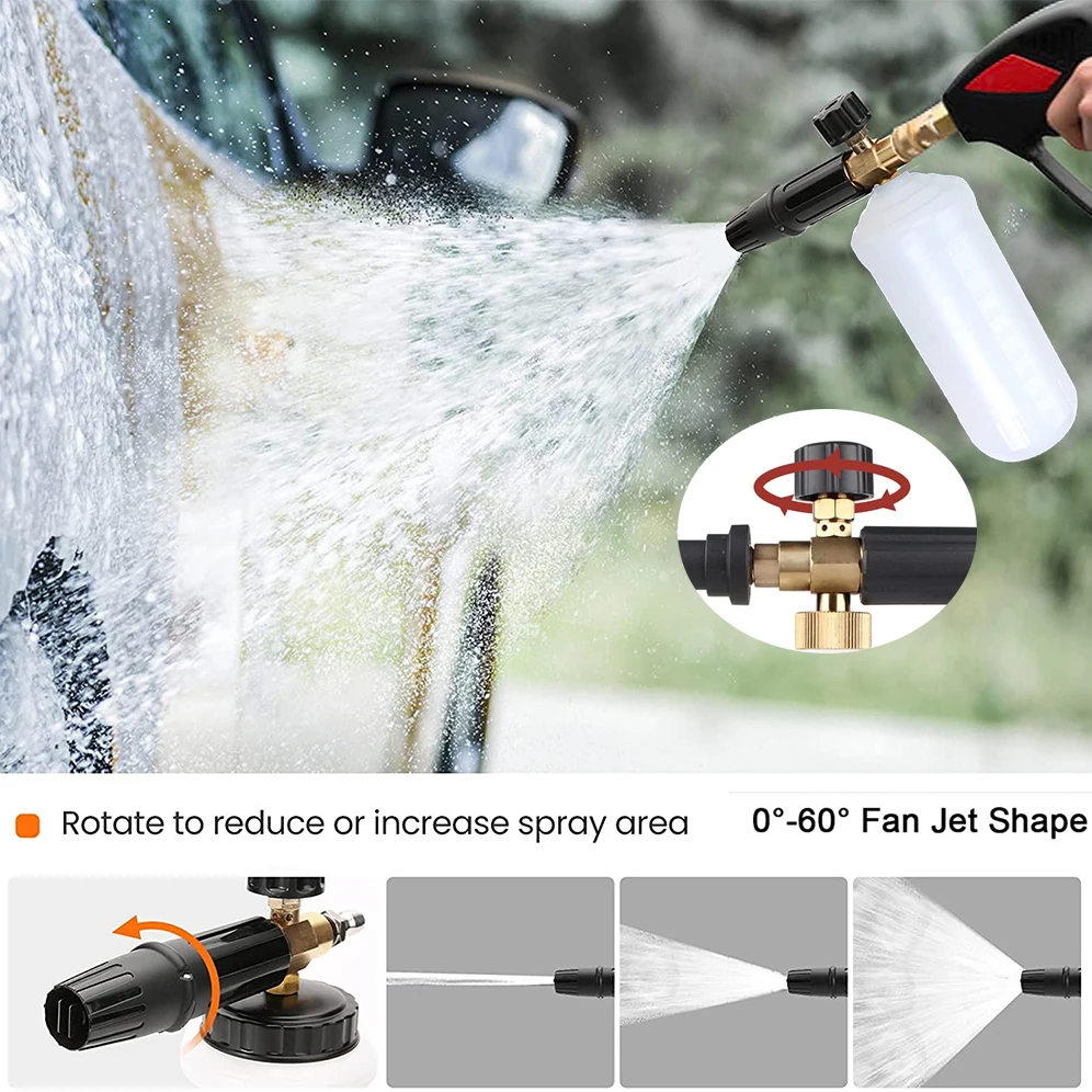 12 Adapters Foam Kettle Car Wash Foam Generator Foamer Lance Specialized Nozzle Pressure Washer For Karcher/Nilfisk etc