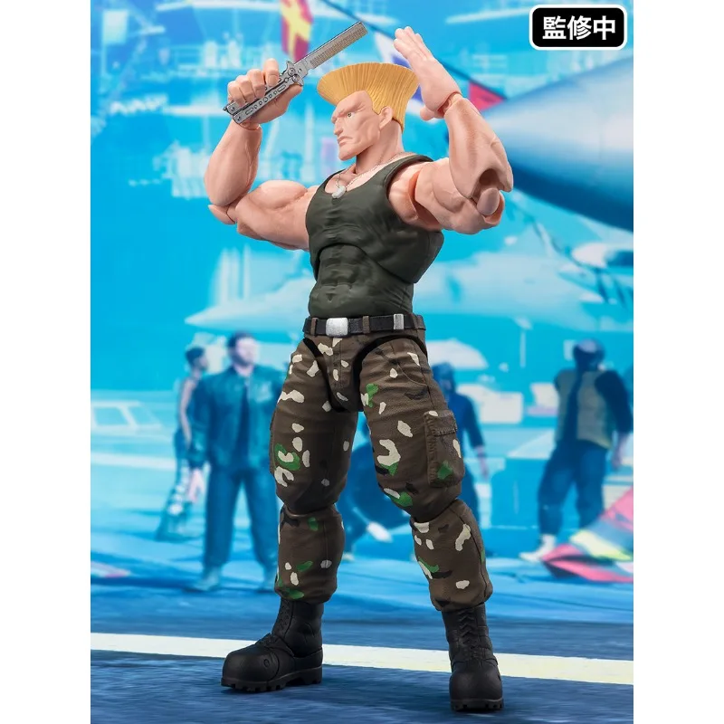 

Bandai SHF Street Fighter 6 Guile Broomhead Outfit 2 Hands Do Collectible Model Room Decoration