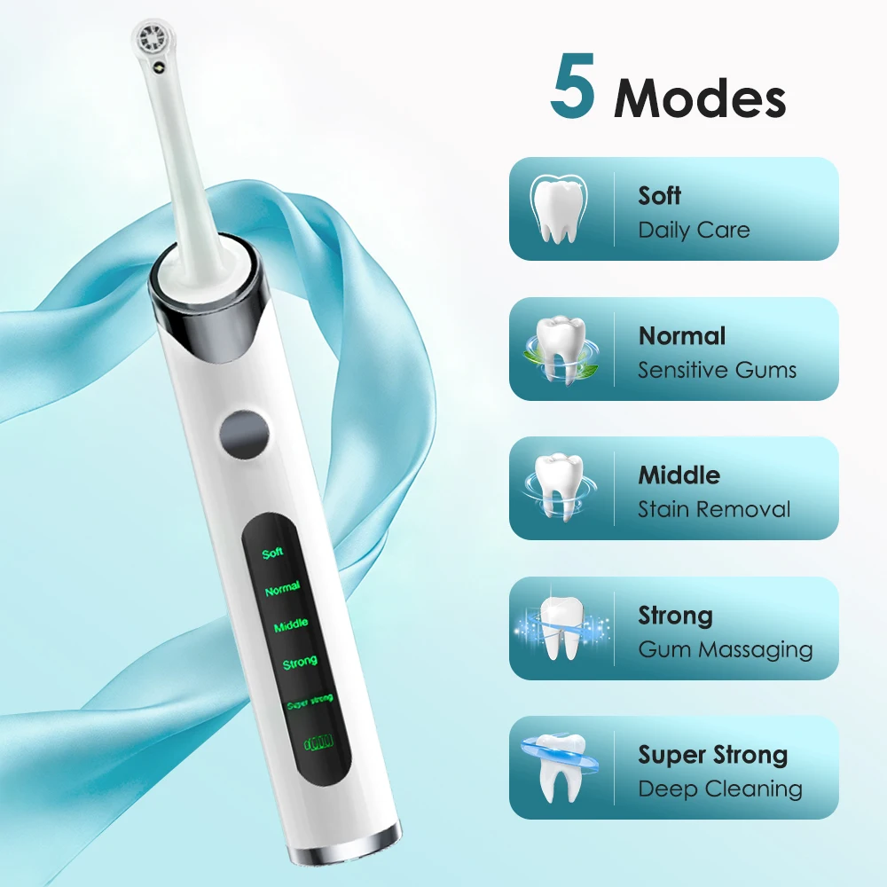 Electric Tooth Polisher Dental Scaler Rechargeable Rotating Toothbrush Tartar Plaque Remover Teeth Whitening Cleaning Tools