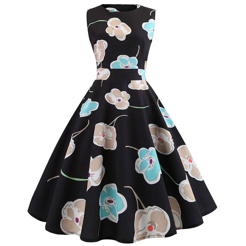 Retro White Poker Print Summer Dress Women Vintage Dress 50s 60s Polka Dot Pin Up Rockabilly Dress  Robe