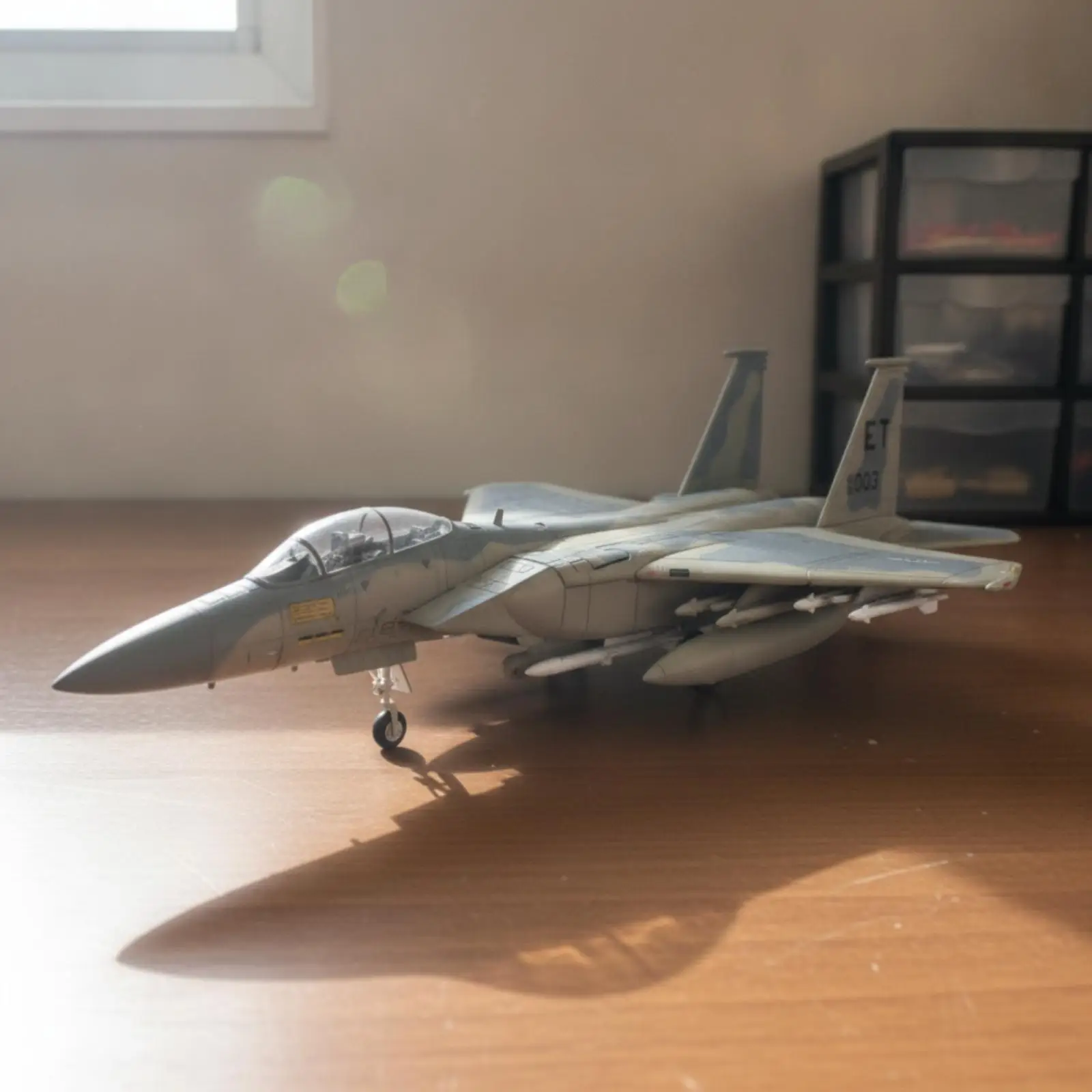 F-15 Fighter Model Detailed Snap-Together Model Kit Quick Build for Office Decor