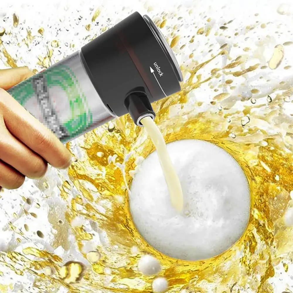 Espumador de cerveza portátil, máquina vertedora de cerveza portátil eficiente, Espumadores de leche para latas y botellas para reuniones y regalos de Bar en casa