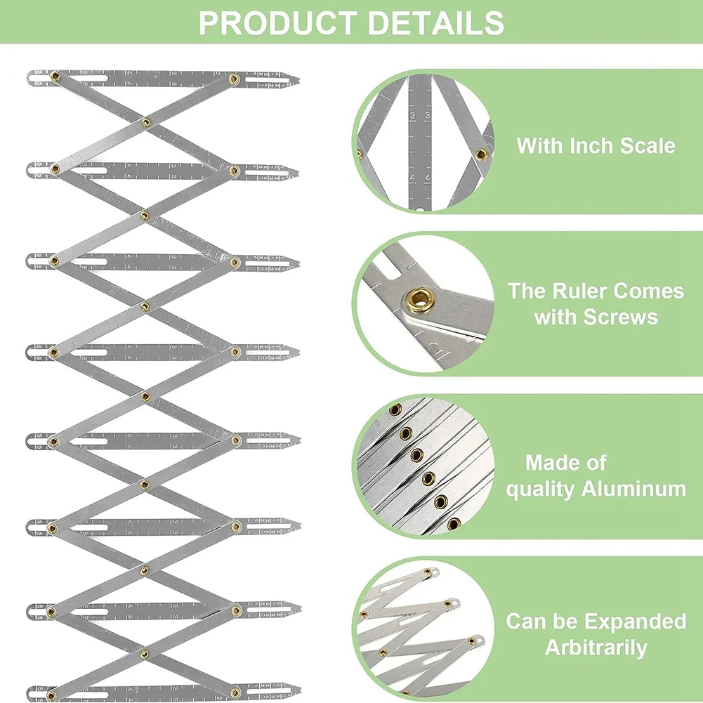 Sewing Gauge, Adjustable Expanding Sewing Gauge Button Guide Spacing Device for Buttons Pleats DIY Curtain Accessories