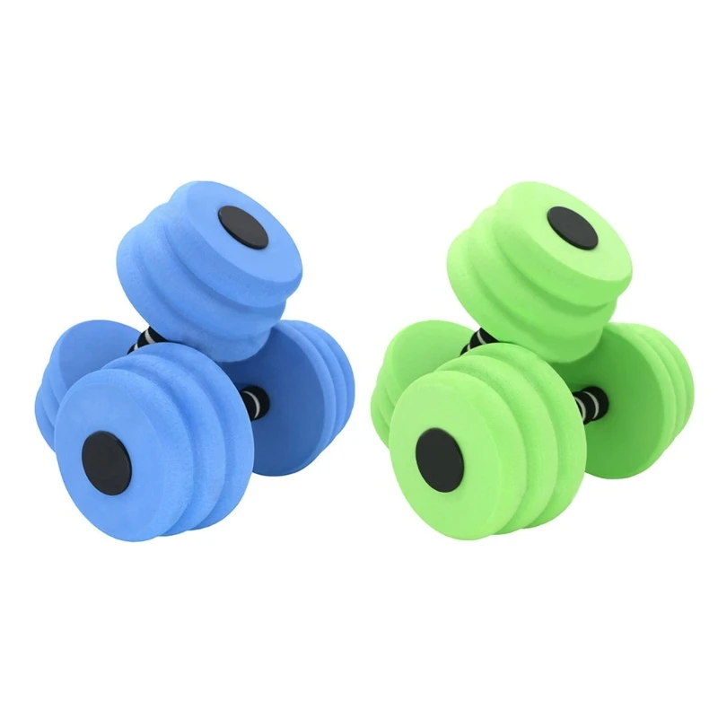 1Pair Sports Aquatic Exercise Dumbbells Thread EVA Foams Dumbbells Pool Resistance Water Weight Aquatic Dumbells Dropship