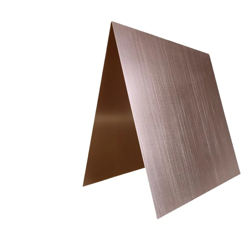 Rose Gold Brushed 5020 Aluminum Plate 0.5mm 0.8mm 1mm 2mm Anodized Flat Alloy Sheet