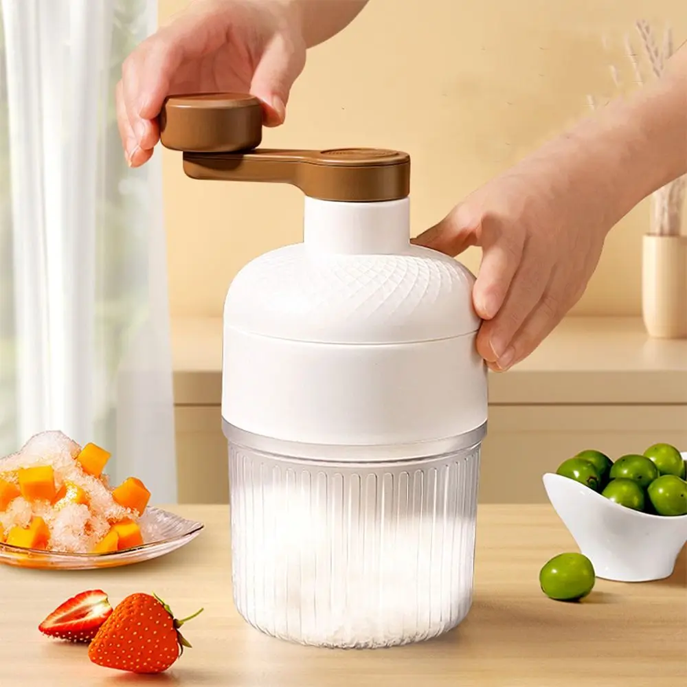 

Portable Mini Shaved Ice Machine Hand-Operated Manual Ice Crusher with Ice Cube Mold Small Hail Machine For Household Dormitory