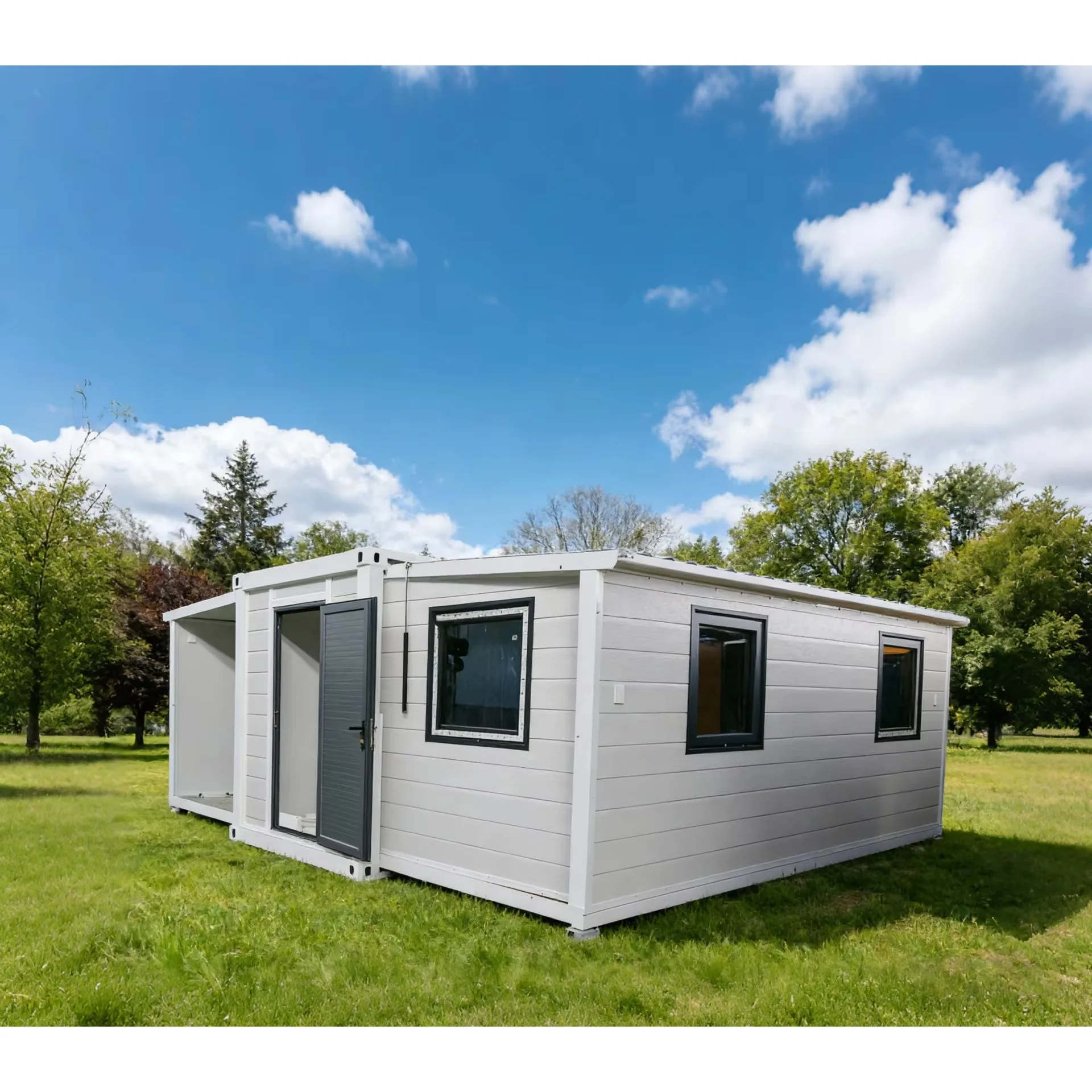 Manufacturer Prefabricated Expandable Container House Modular Movable Prefab Portable Small Homes Sala de expansion de doble ala