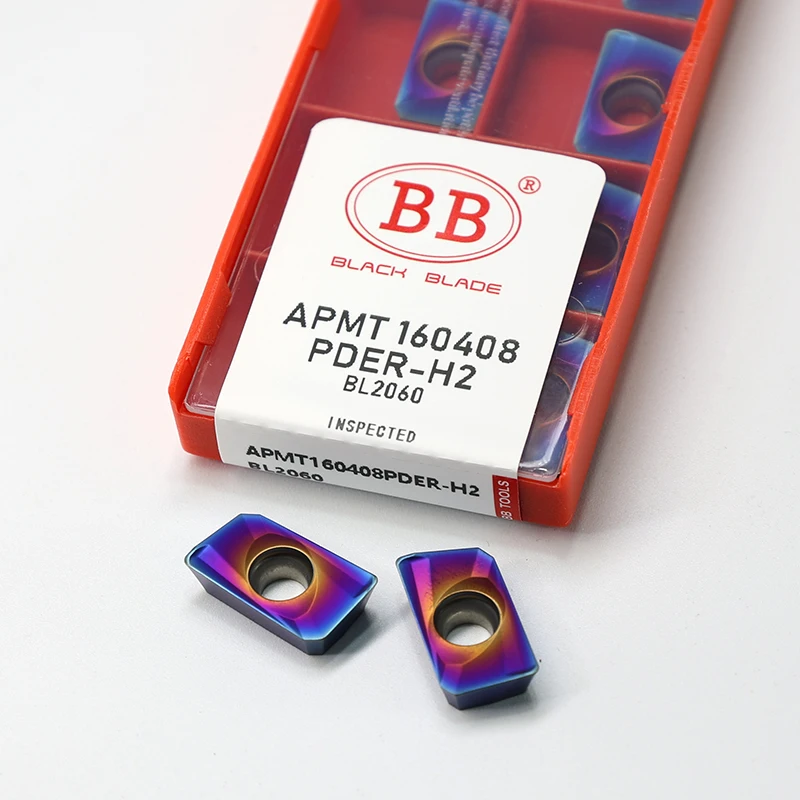 Inserto de carburo BB APMT1604 APMT1135 APKT 1135 1604 PDER máquina CNC, herramienta de fresado Indexable, placa de hoja PCD CBN