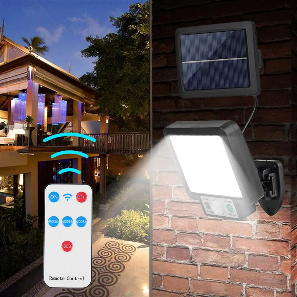 

LED Split Solar Wall Light 3 Modes Waterproof Motion Sensor Solar Lamp Outdoor Garden Street Security Light Remote Control Lamp