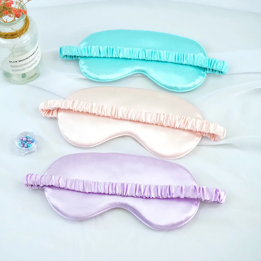 Soft Silk Eye Mask - Double Sided Silk Eye Mask Portable Travel Sleeping Eye Mask - Improve sleep quality and reduce eye fatigue