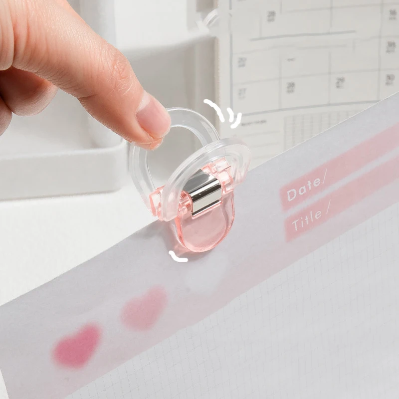 1 Box Multi-functional Acrylic Clip Transparent Paper File Document Classification Clips Index Holder Clamp Office Sorting