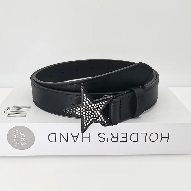 سبيكة الرجعية عرض حزام الخصر Y2k حزام الخصر بولي Leather الجلود مشد حزام ستار مشبك حزام قابل للتعديل حزام الخصر النساء حزام الخصر