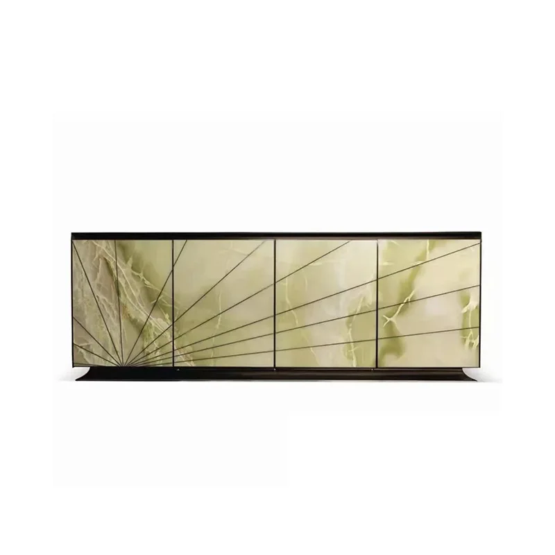 

Italian marble TV cabinet light luxury high-end floor storage floor cabinet high-end living room home modern dining side cabinet