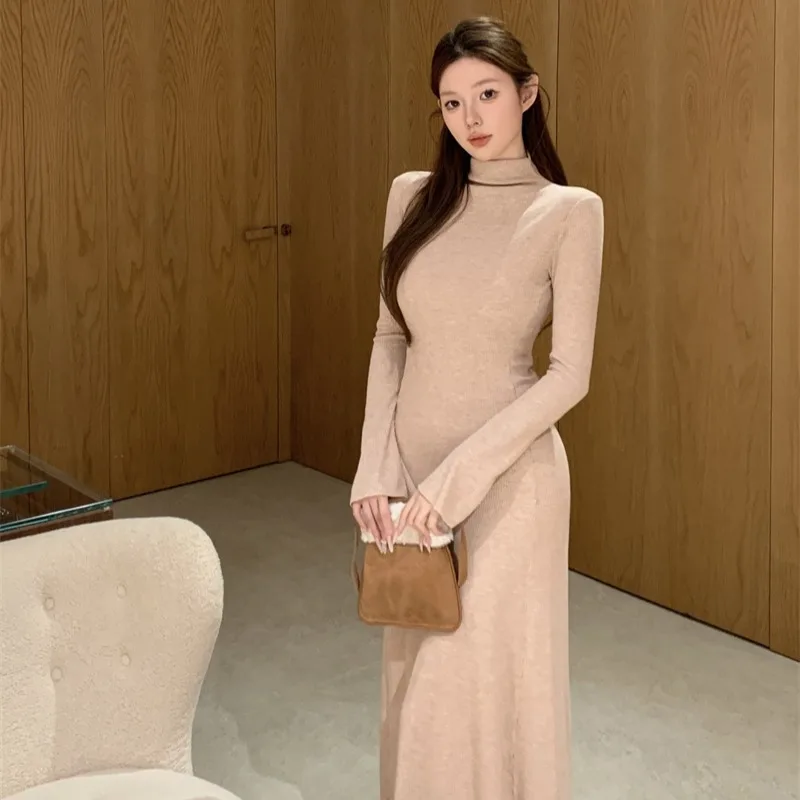 Cisas ano novo vermelho longo sve gola alta de malha dr feminino camada base de emagrecimento longo dr outono inverno novo sle