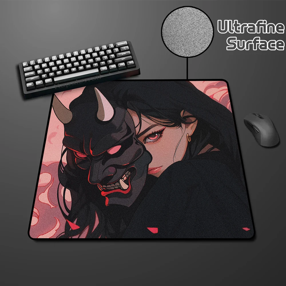 400x450MM Anime Mask Girl Office Speed Desk Mat PC Game Keyboard Pad Uitrafine Surface Mouse Mat High Elastic Non-slip Bottom