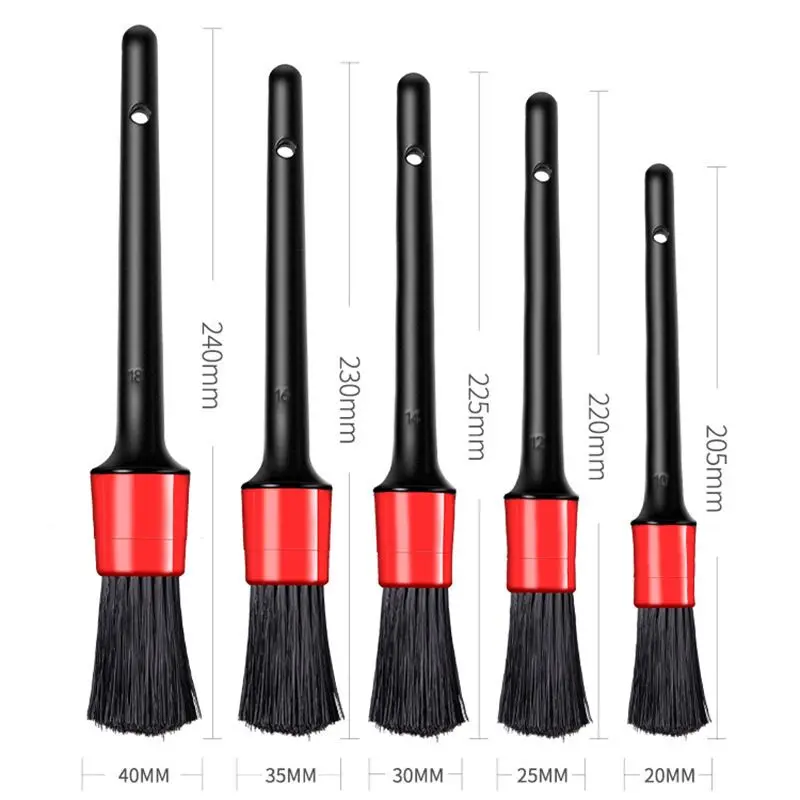 1/5PCS Car Brushes Car Detailing Brush Set Long Soft Bristle For Car Cleaning Detailing Brush Dashboard Air Outlet Wheel Brush