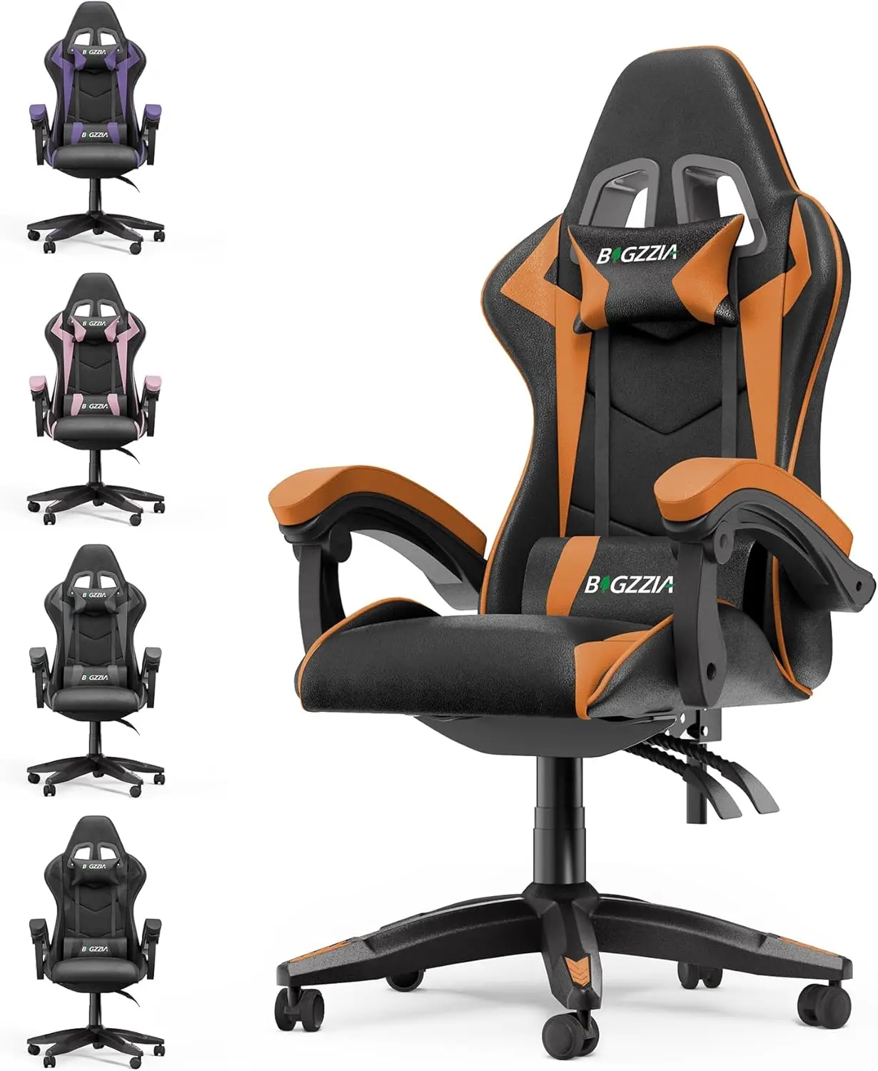 

Gaming Chair, Ergonomic Video Game Chairs with Pillow and Lumbar Support, Racing Style Height Adjustable Computer Chair