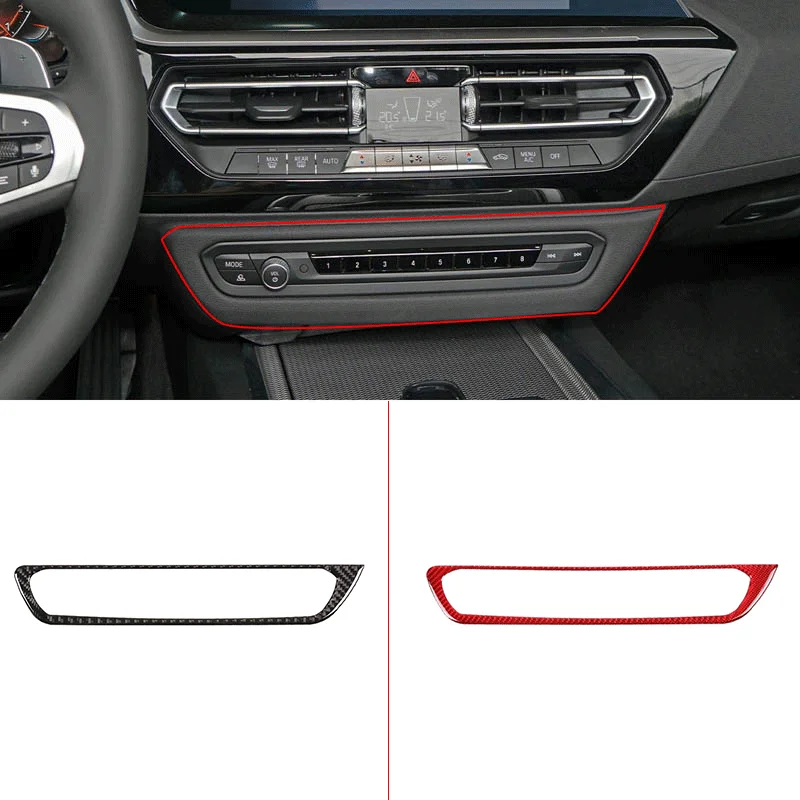 

For 2017-2020 BMW Z4 G29 soft carbon fiber car styling center control CD panel decorative frame sticker car interior accessories