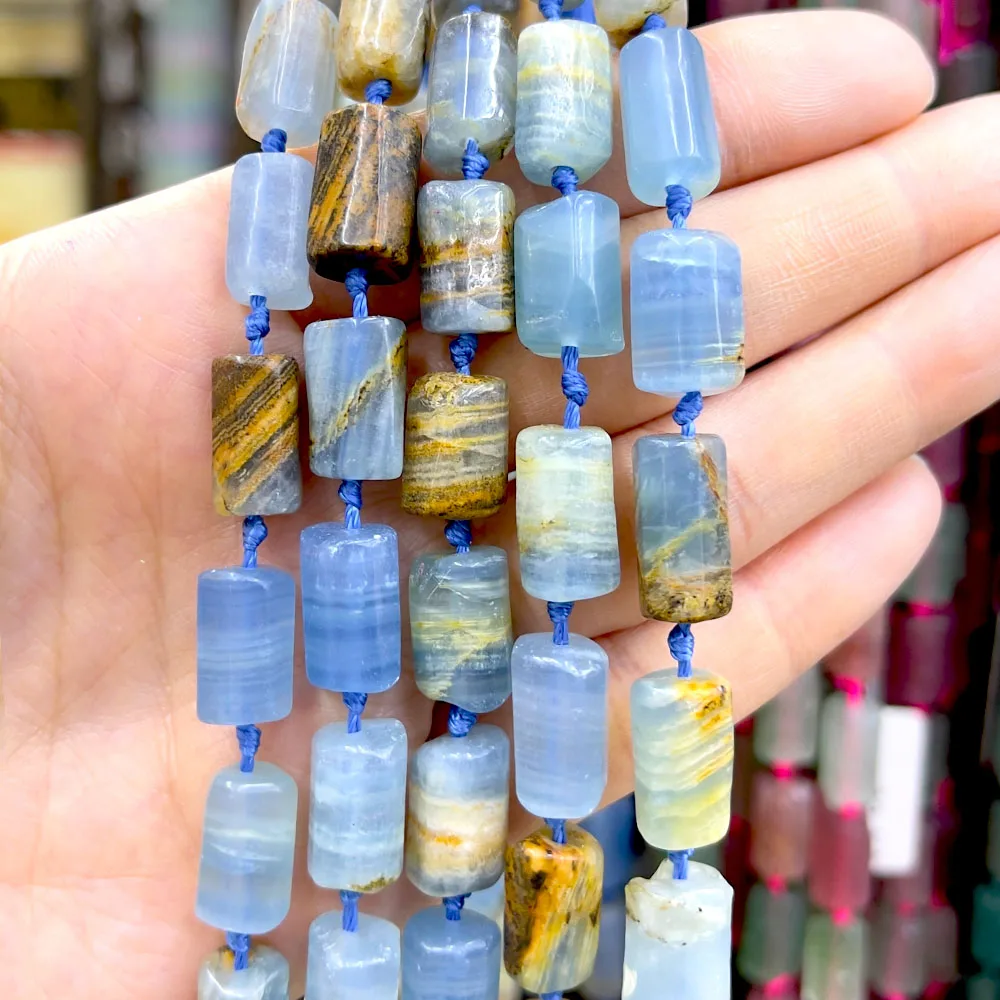 Natural Blue Calcite Amethyst Sodalite 8x14mm IRREGULAR Loose Beads DIY Bracelets Necklace for Jewelry Making