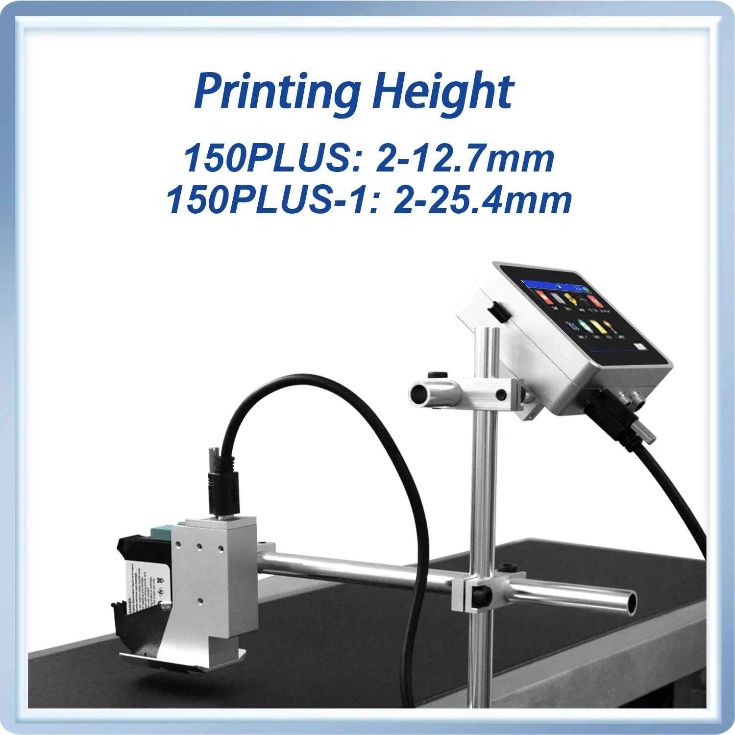 DCODE 150PLUS 12.7/25.4mm Online Printer Thermal Inkjet Printer QR Barcode Batch Number Image Logo Expiry Date TIJ Printer