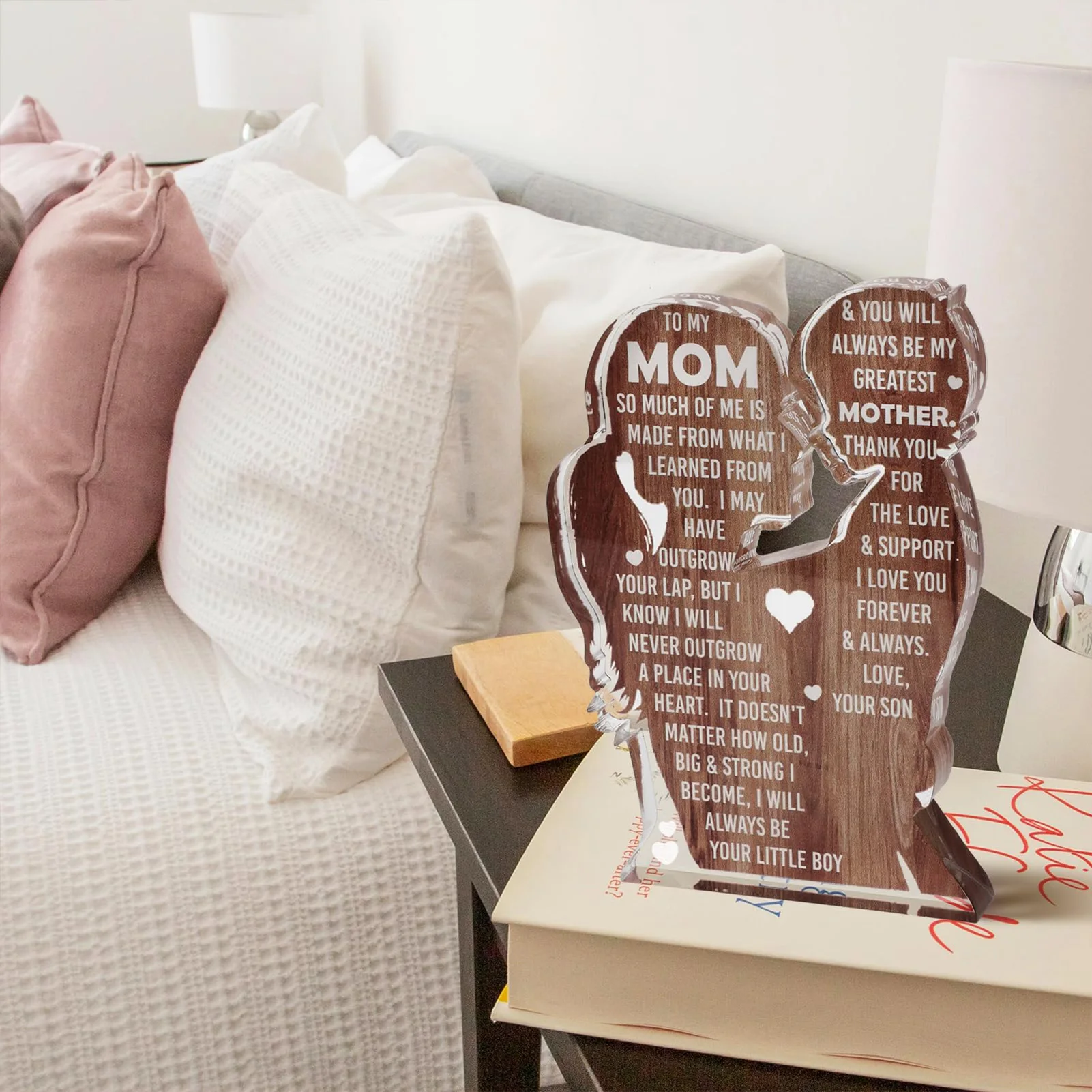 2026 هدايا عيد الحب الإبداعية نص غنائي الاكريليك زخرفة لمكتب خزانة Teapoy الموقد لوازم الديكور المنزل