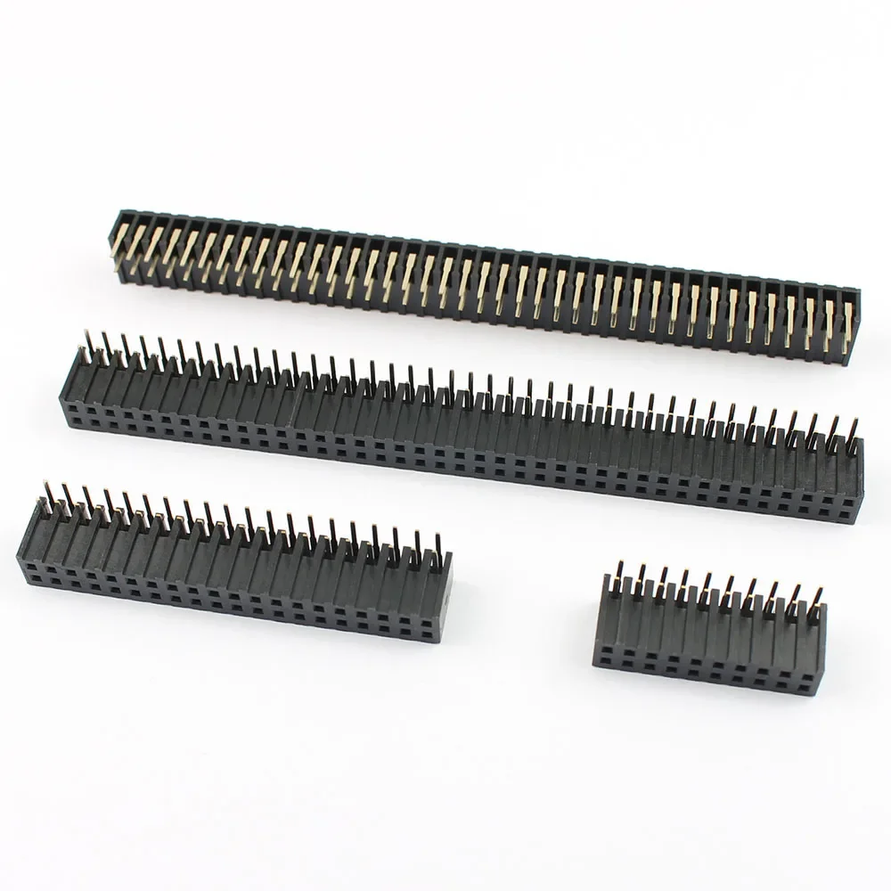 

50pcs 2mm 2.0mm Pitch 2X10 2x20 2x40 Pin Connector Right Angle 90 Degree Female Double Row Header Strip 20P 40P 80P