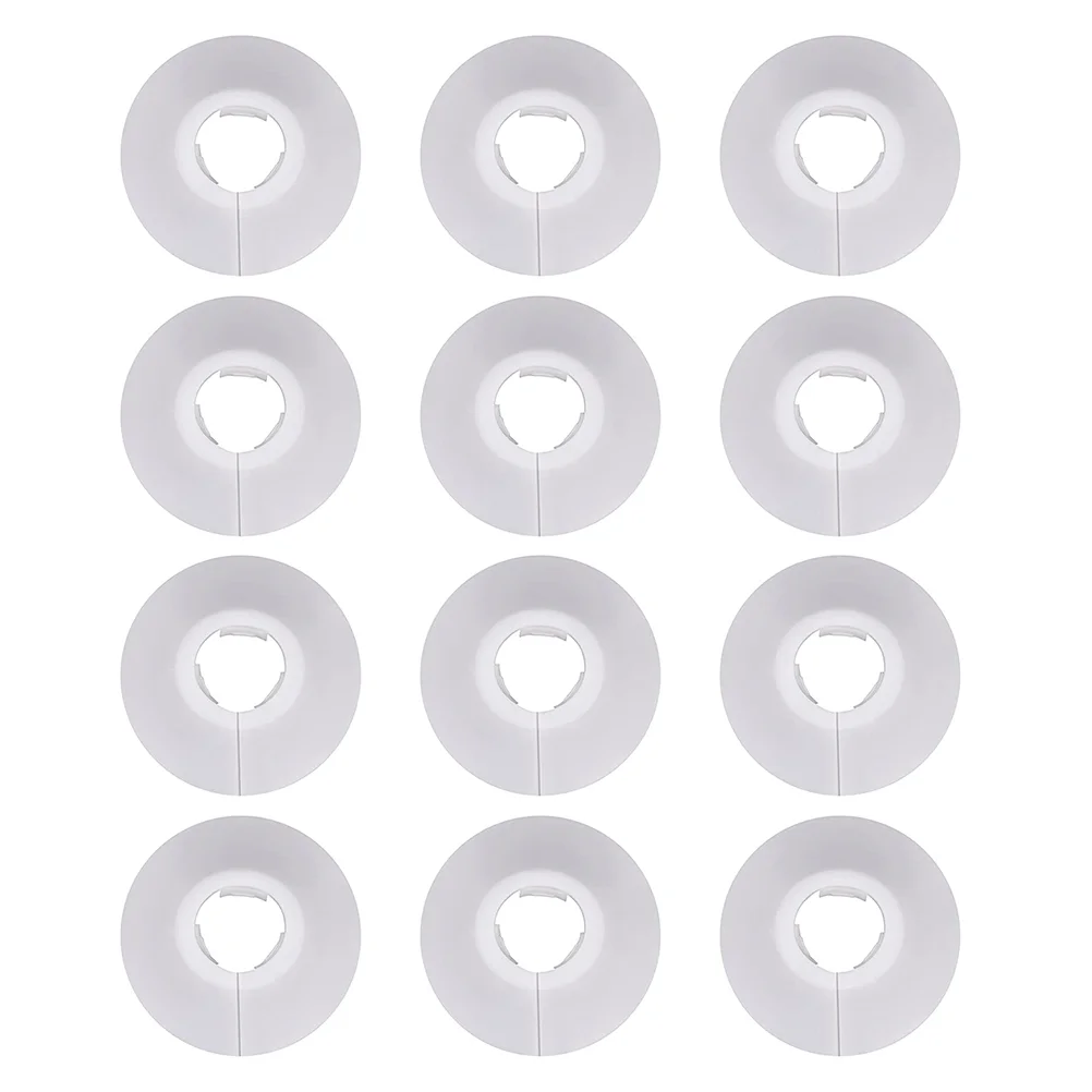 

12 Pcs Pipe Wall Hole Cover Decoration Round Flexible Water Hose White PVC Heat Resistant Fits Many Occasions