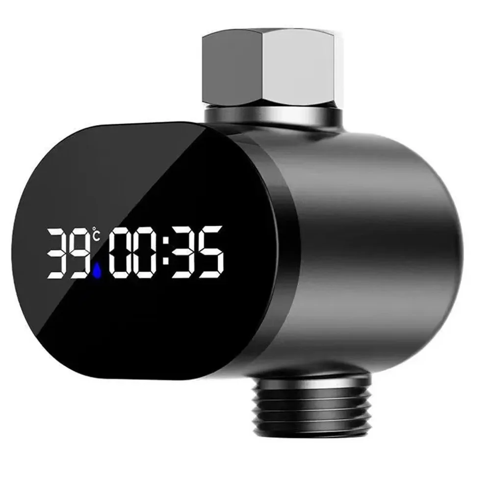 1PC Shower Head Water Water Temperature Display Visual LED Faucet Temperature Gauge 6.8*5.8*2cm Without/with Light Showers Parts
