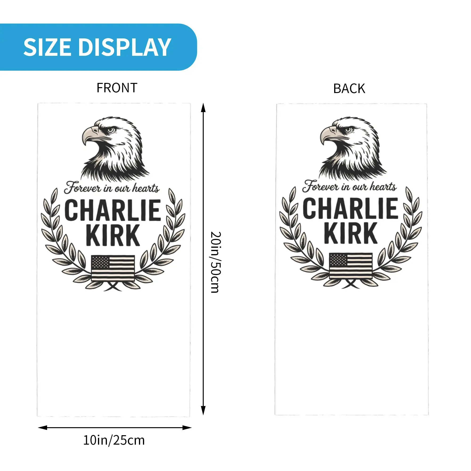 RIP Charlie Kirk Memorial Bandana Neck Cover Printed A True Patriot Balaclavas Wrap Scarf Headband Men Women Adult Washable