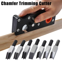 Chamfer Trimming Cutter Chamfer Plane Woodworking Board Planer Tool Radian Corner Plane Trimming for Quick Edge Planing