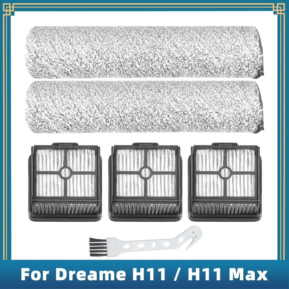 Compatible For Dreame H11 / H11 Max Vacuum Cleaner Replacment Parts Accessories Roller Main Brush Hepa Filter