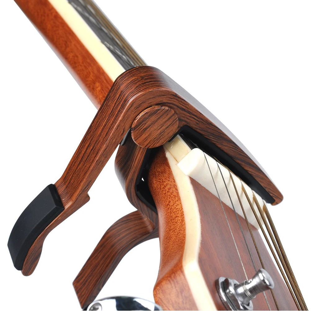 

Electric Acoustic Guitar Capo Picks Tune Change Clamp Folk Tuner Durable Wear Resistant Easy Release Reposition Guitar