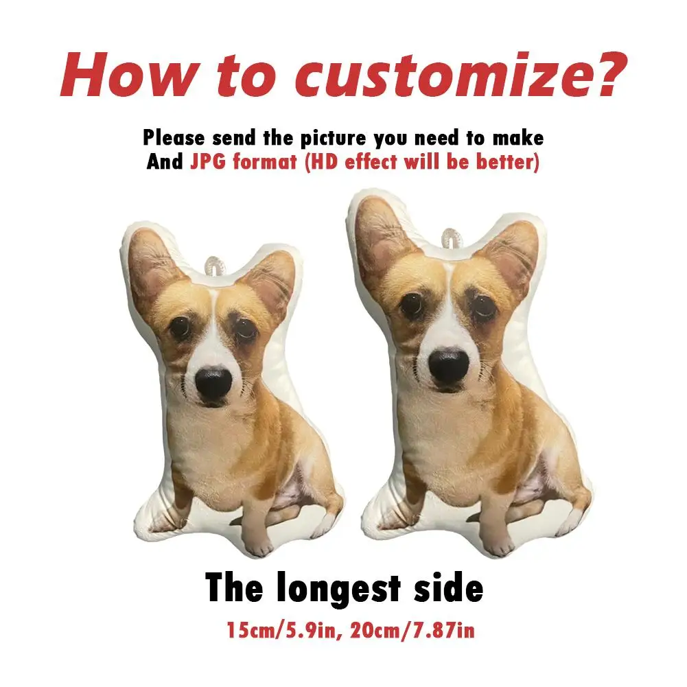 Personalized Photo DIY Humanoid Cushion Couple Toys Dolls Stuffed Dog Pillow Doll Custom Pet Shape Pillow High Picture Vivid