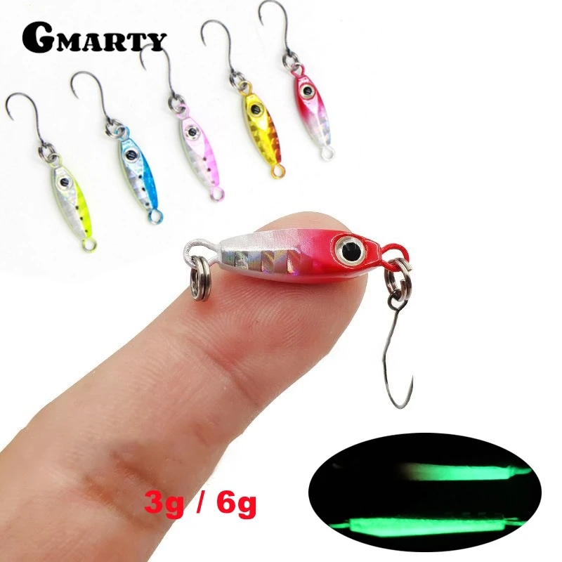 1PCS Micro Metal Jig Fishing Lures 3g/6g Shore Casting Jigging Spoon Saltwater Artificial Bait Fishing Accessories