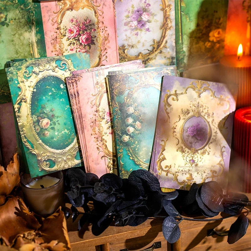 European Material Paper, Rococó Palace, Wall Handbook, Handwriting Decoration, Writing Scrapbook Cut, 170x100mm, 30 Folhas